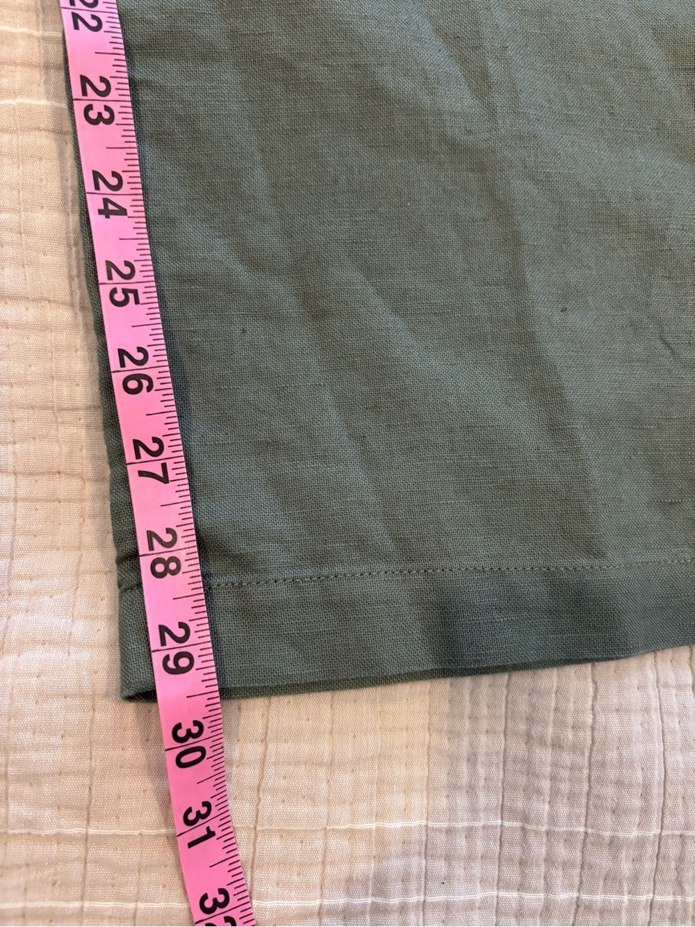 GAP Olive Green Linen Blend Straight-Leg Elastic-Waist Zip Fly Pants Comfort LT - Picture 12 of 12